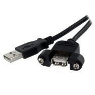 Câble USB A vers A à montage sur panneau StarTech de 1 pied