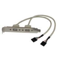 StarTech USBPLATE Adaptateur de plaque à fente USB A à 2 ports