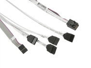 Supermicro MiniSAS HD / 4 SATA 0,75 m - 0,75 m - MiniSAS - SATA - Gris - Blanc - Cuivre