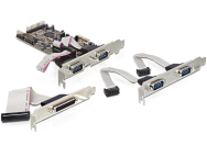 Carte PCIe Delock 4 x adaptateur série parallèle/série