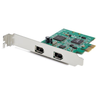 Carte d'interface PCIe FireWire 1394a StarTech 2 ports