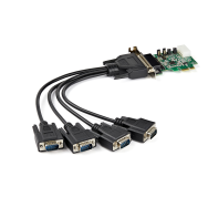 Carte adaptateur série StarTech 4 ports PCIe RS232 16950