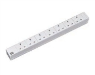 Bachmann 333.804 - Basic - 1U - Gris - 7 Prises AC - 2 m