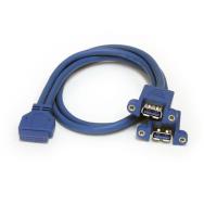 Câble USB 3.0 à montage sur panneau StarTech à 2 ports