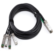 DELL Networking Cable 40GbE QSFP+ to 4x10GbE SFP+ Passive Copper Breakout Cable 1M Cust Kit
