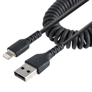 Câble USB vers Lightning spiralé certifié MFi de 1 m
