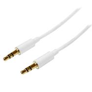 Câble audio stéréo fin StarTech 3,5 mm blanc de 2 m