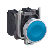 APC XB4BA61 - Interrupteur à bouton-poussoir - Filaire - Bleu - Zamak - IP66 - IP67 - BV CSA DNV GL LROS (Lloyds Register of Shipping) RINA UL