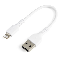 Câble USB-A vers Lightning StarTech 15 cm, durable, blanc