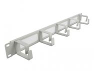 Delock 66544 - Panneau de gestion des câbles - Gris - Métal - 1U - 483 mm - 65 mm