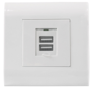 Boîtier encastré avec 2 ports de charge USB Type A