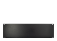 Inter-Tech Tôle métallique - Noir, RAL 9005 - 3U (19")