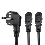 Câble d'alimentation StarTech C13 Schuko CEE7 vers 2x C13 2 m