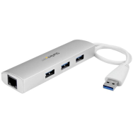 StarTech Hub USB 3.0 portable à 3 ports Gigabit Ethernet