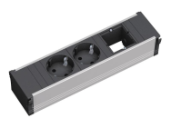 Bachmann 912.003 - 2 prises AC - Noir - Argent