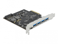 Adaptateur USB Delock - PCIe 3.0 x4 - USB-C 3.2 Gen 2 x 1 + USB 3.2 Gen 2 x 4 (89026)