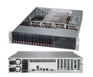 Châssis SuperMicro 2U SC213 LP noir avec SAS3 BPN, bloc d'alimentation redondant 1200W