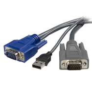 Câble KVM USB VGA 2-en-1 ultra fin StarTech de 6 pieds