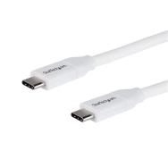 Câble StarTech USB-C vers USB-C 5 A PD 2 m Blanc