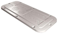 Plaque à bride en plastique Rittal AX modulaire pré-embossée Gr. 2 339x149mm