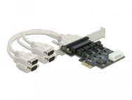 Carte PCIe Delock pour 4 cartes d'interface série RS-232