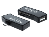 Lecteur de carte Delock Micro USB OTG + 1 port USB