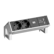 Bachmann DESK2 2x contact de protection blanc 1x chargeur USB
