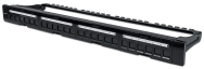 Panneau de brassage - Noir - 1U - 24 ports