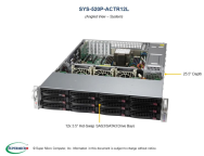 SuperMicro Barebone UP Storage SuperServer SSG-520P-ACTR12L Noir