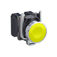 APC XB4BA51 - Interrupteur à bouton-poussoir - Filaire - Jaune - Métal, Zamak - IP66 - IP67 - Homologué BV CSA DNV GL LROS (Lloyds Register of Shipping) RINA UL