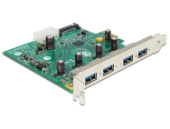 Delock 89323 - Carte PCIe USB 3.0 pour 4 x externes Type-A