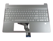 Clavier HP L63579-041 avec boîtier supérieur DE rétroéclairé argent