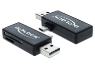 Lecteur de carte Delock Micro USB OTG + USB A mâle