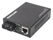 Convertisseur multimédia Gigabit PoE+ - Fibre optique GigE