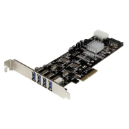 Carte PCIe StarTech 4 ports USB 3.0 2 canaux dédiés