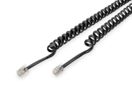 Câble hélicoïdal plat DIGITUS RJ10 vers RJ10 2 m