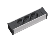 Bachmann 333.1007 - 3 Prises AC - Intérieur - Noir - Gris