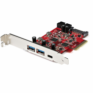 Carte PCIe USB 5 ports 10 Gbit/s 2x USB-A 1x USB-C