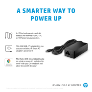 Adaptateur secteur HP 45 W Europe (N8N14AA#ABB)