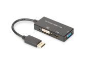 Adaptateur DIGITUS DisplayPort vers HDMI DVI VGA 0,2 m