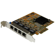 Carte réseau adaptateur Gigabit PCIe StarTech 4 ports
