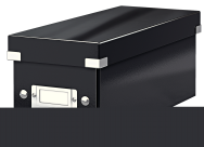 Esselte Leitz Click & Store CD Storage Box - 160 discs - Black - Cardboard - Glossy - 143 mm - 352 mm