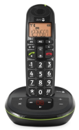 Doro PhoneEasy 105wr - Téléphone DECT - Haut-parleur - 20 entrées - Affichage de l'appelant - Noir