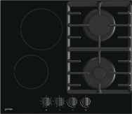 Gorenje GCE691BSC 60 cm noir Table de cuisson combinée 4 zones encastrable