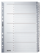 Esselte Leitz 43260000 - Numeric tab index - Cardboard - Gray - Portrait - A4 - 160 g/m²