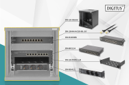 DIGITUS DN-10-SET-1-B Ensemble de rack réseau 10 pouces 6U