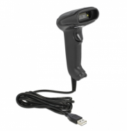 Scanner de codes-barres USB Delock 1D et 2D avec câble de connexion - Version allemande - Lecteur de codes-barres portable - 1D/2D - LED - Code 128 - Code 39 - EAN-13 - EAN-8 - ISBN - PDF417 - Data Matrix - Micro QR Code - QR Code - 640 x 480 pixels