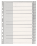Esselte Leitz 12760000 - Blank tab index - Plastic - Gray - Portrait - A4 - 297 mm