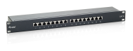 Panneau de brassage blindé Equip 16 ports Cat.6 - Noir - RJ-45 - Doré - Cat.6 - Noir - Montage en rack - 1U
