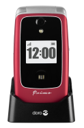 Doro Primo 418 - Clapet - 7,11 cm (2,8") - 3 Mpx - Bluetooth - 1000 mAh - Rouge
